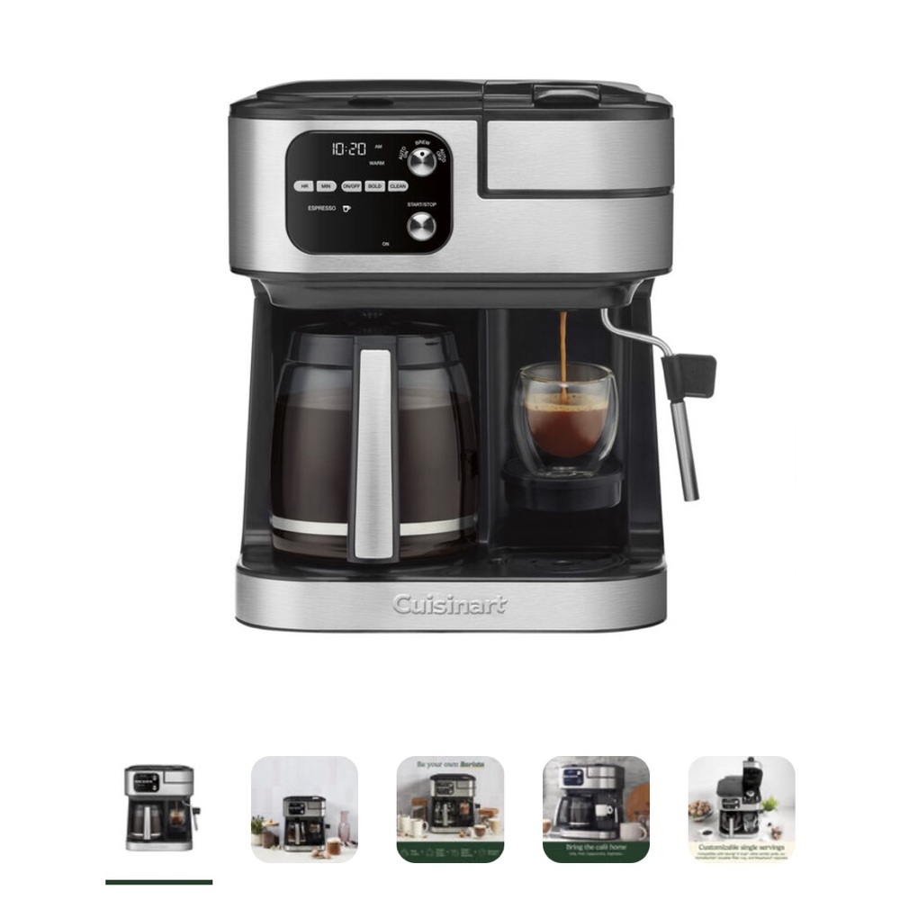 Cuisinart Dual Brew Coffee Maker in Black and Silver